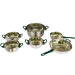 MUKHI 12PCS COOKWARE SET GREEN | CS12C-GREEN
