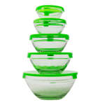 MUKHI 5PCS GLASSWARE BOWL WITH COVER | TP5002/BHA