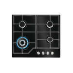 FRIGIDAIRE 24" BLACK GLASS 4 BURNERS CAST IRON GAS COOKTOP | FTG64R2IUB