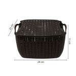 MUKHI PLASTIC BASKET W/COVER 28X23CM | MUK20992 - Image 6