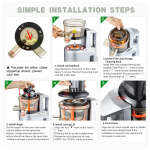 AMZCHEF SLOW MASTICATING JUICER & EXTRACTOR | ZZJ834 - Image 4