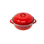 20CM RED STEEL COOKING POT W/LID | KIRP-66006782 - Image 2