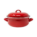 22CM RED STEEL COOKING POTS  W/LID | KIRP-66006799