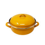 22CM YELLOW STEEL COOKING POT  W/LID | KIRP-66009202 - Image 3