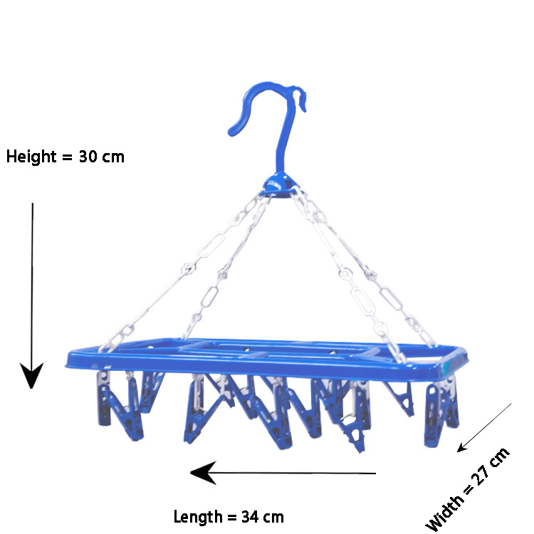 MUK21040 MUKHI CLOTHES HANGERS PLASTIC 18PCS | MUK21040 - Image 1