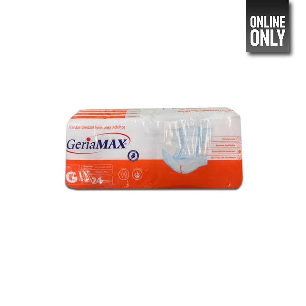 EVERGREEN GERIAMAX ADULT DISPOSABLE DIAPERS 24 PC L | 7896064474023