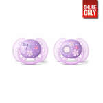 PHILIPS AVENT FREE FLOW UNLTRA SOFT PACIFIER 2 PC PURPLE | 8710103804147