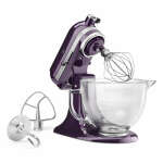 KITCHENAID MIXER WITH GLASS BOWL 5QT PUM BERRY | KSM155GBPB - Image 3