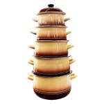 5 PC. BROWN COOKING POT WITH LID SET | PRIMO-C218 - Image 3
