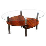 CENTER TABLE WITH GLASS TOP | PRIMO-C226