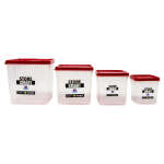 4 PC. CUBE PLASTIC STORAGE CONTAINER SET | PRIMO-M373032 - Image 4