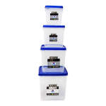 4 PC. CUBE PLASTIC STORAGE CONTAINER SET | PRIMO-M373032 - Image 3