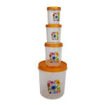 4PC. TRANSPARENT PLASTIC CONTAINER SET | PRIMO-M37686