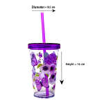 DRINKING CUP WITH BUTTERFLY DECOR | SOLM161448-002 - Image 2