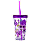 DRINKING CUP WITH BUTTERFLY DECOR | SOLM161448-002