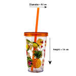 DRINKING CUP WITH FRUITS DECOR | SOLM161448-005 - Image 2