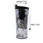 440 ML SILVER/GOLD GLITTER COFFEE MUG | SOLM161483-013