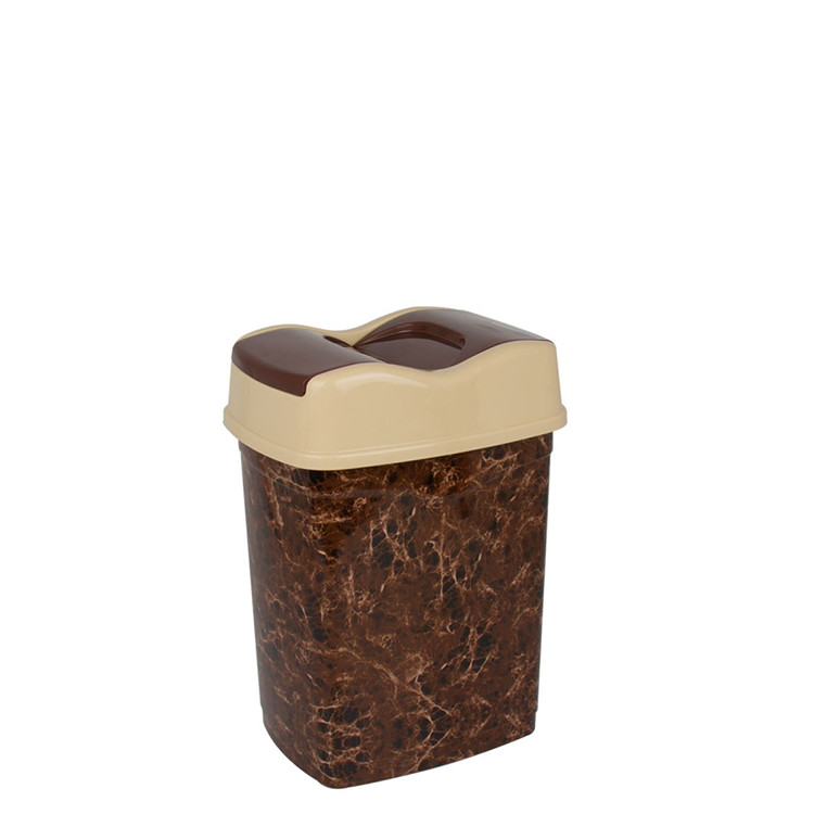 MURAT PLASTIC MINI TRASH BIN WITH COVER PATTERNED 8L | PRIMO-T7CK008