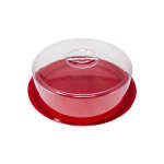 RED CAKE TRAY W/ COVER | SOLM161065-001 - Image 2