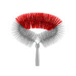 MAYA PVC OVAL DUSTER BRUSH- RED/GREY | 02124
