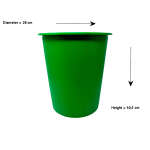 PLASTIC GARBAGE CAN GREEN | FAPI305-04