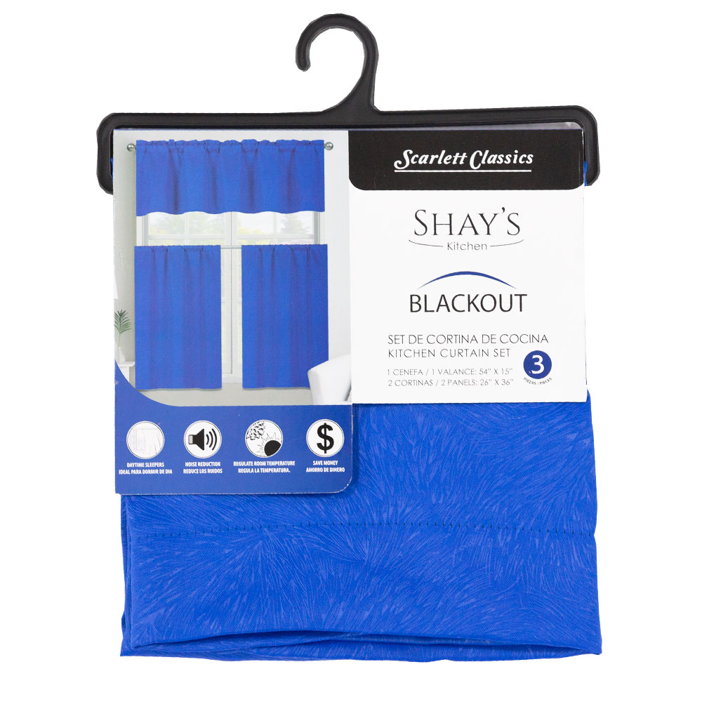 SCARLETT CLASSICS KITCHEN BLACKOUT CURTAIN SET | NV-1122