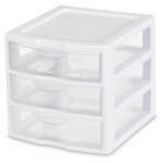 STERILITE SMALL 3 DRAWER UNIT W/ CLEAR DRAWERS | STL-20738006