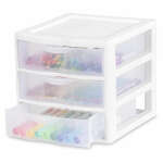 STERILITE SMALL 3 DRAWER UNIT W/ CLEAR DRAWERS | STL-20738006 - Image 3