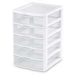 STERILITE SMALL 5 DRAWER UNIT W/ CLEAR DRAWERS | STL-20758004