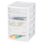 STERILITE SMALL 5 DRAWER UNIT W/ CLEAR DRAWERS | STL-20758004 - Image 4