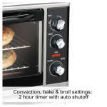 HAMILTON BEACH CONVECTION & ROTISSERIE COUNTERTOP OVEN BLACK | 31108 - Image 4