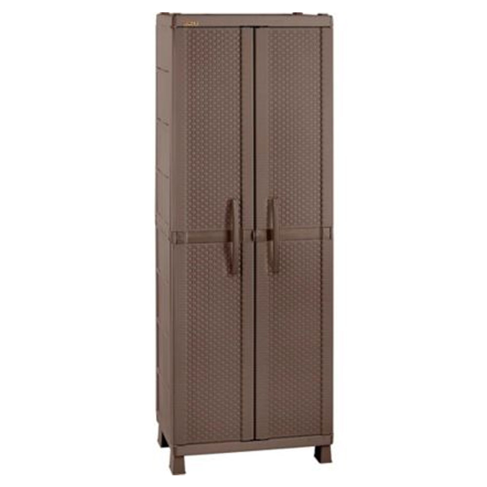 RIMAX RESIN WICKER WARDROBE CABINET BROWN | 7511-XP