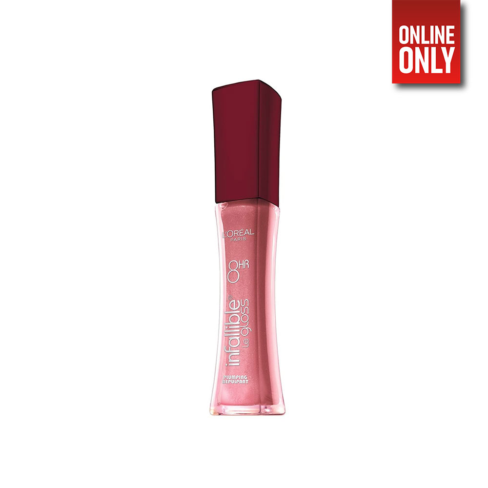 L'ORÉAL INFALLIBLE PLUMPING LIP GLOSS ROSE | GLOW9074