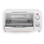BLACK & DECKER 4 SLICE TOASTER OVEN WHITE | TO1342W