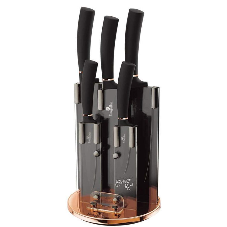 BERLINGER HAUS 6PCS KNIFE SET BLACK ROSE COLLECTION  | BH-2336