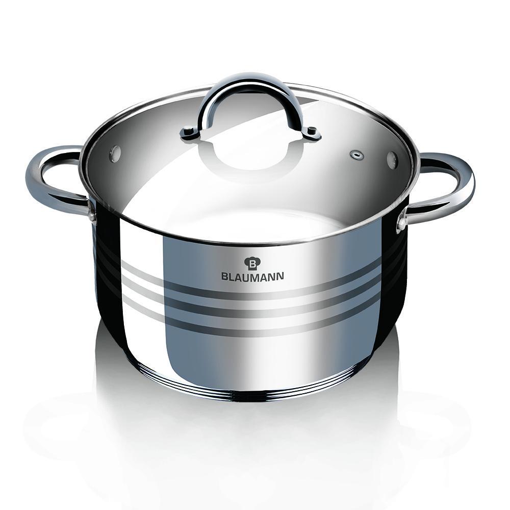 Blaumann 28cm Stainless Steel Stock Pot Gourmet Line