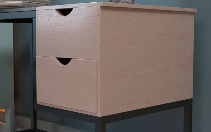 Single-level desk with steel frame Xtech|XTF-CD457