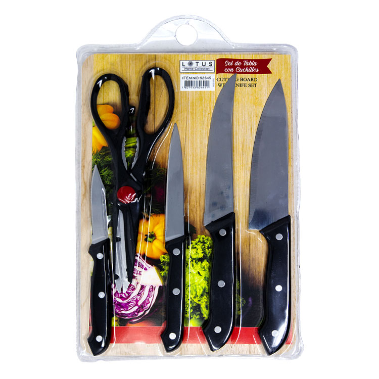LOTUS KNIFE SET WITH CHOPPING BOARD | 82645