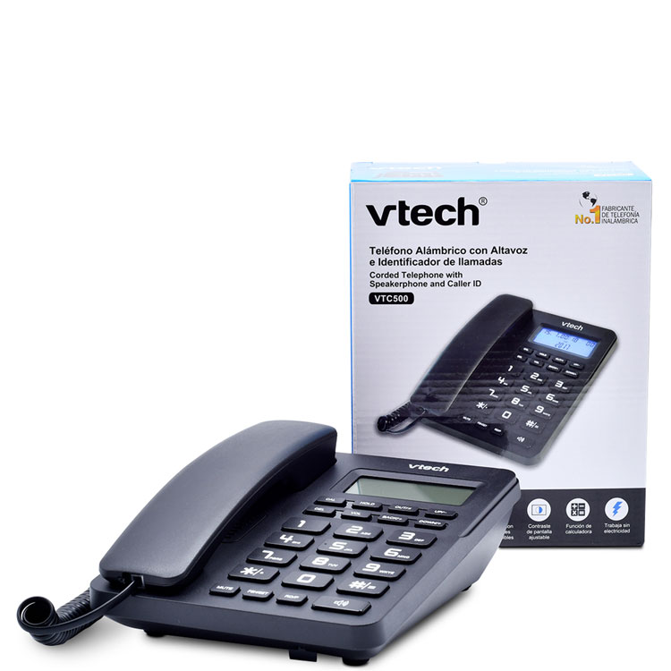 VTECH CORDED SPEAKERPHONE WITH CALLER ID BLACK | VTC500