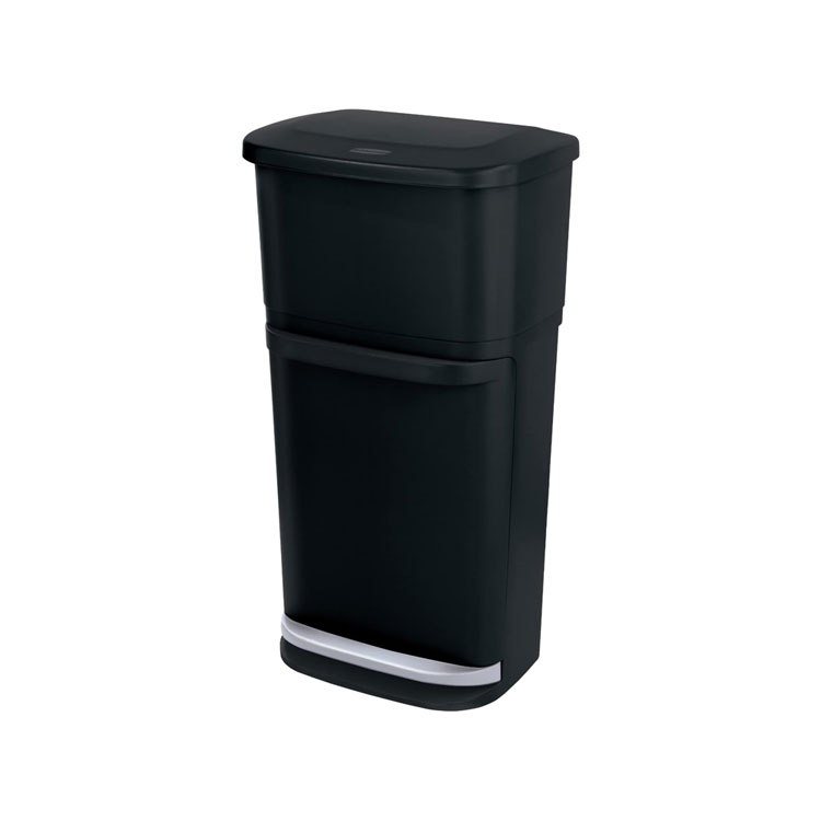 RUBBERMAID 2-IN-1 RINDOOR BIN ECYCLER WITJ LINER LOCK BLACK | 1819956