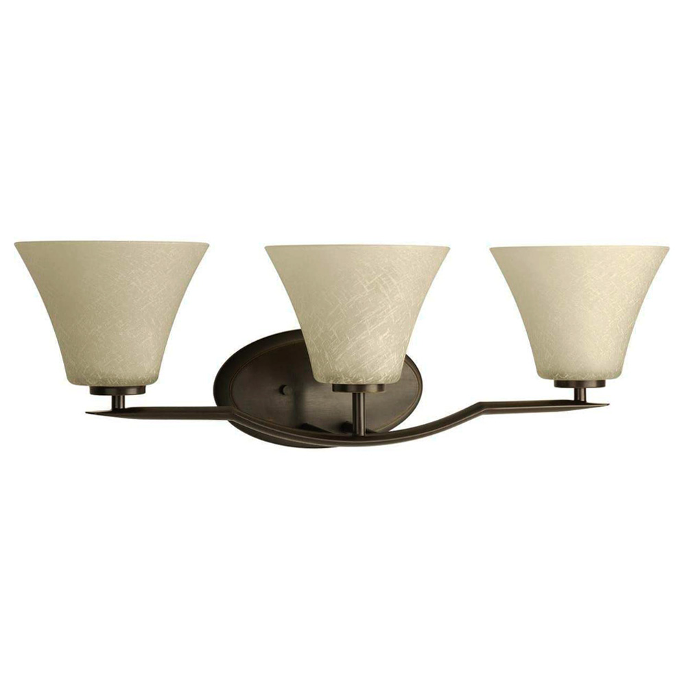 PROGRESS LIGHTING 3-LIGHT BRONZE TRANSITIONAL VANITY LIGHT | P2006-20DI