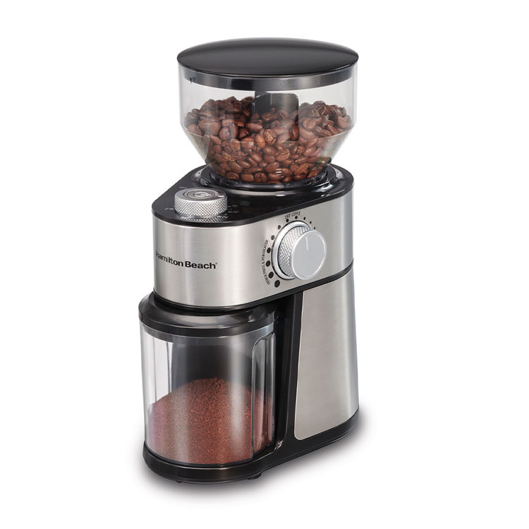HAMILTON BEACH 2-14 CUP BURR COFFEE GRINDER WITH 18 GRIND SETTINGS | 80382