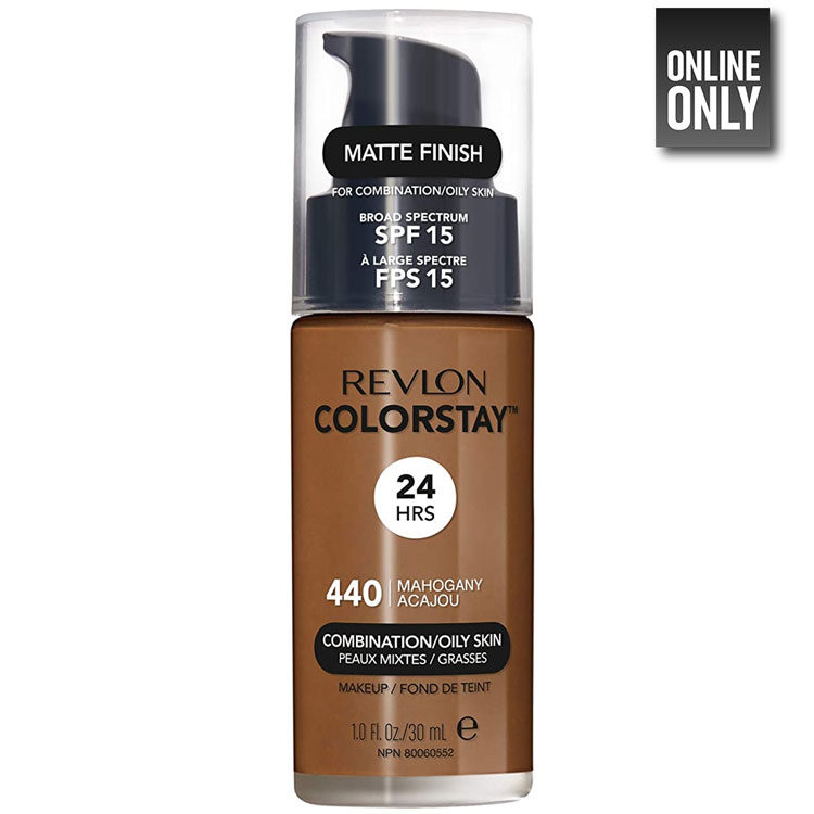 REVLON COLORSTAY LIQUID FOUNDATION SPF 15 COMBINATION/OILY 440 MAHOGANY | GLOW8385