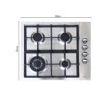 PREMIUM 23" 4 BURNER STAINLESS STEEL BUILT IN COOKTOP | PBS762A - Image 6