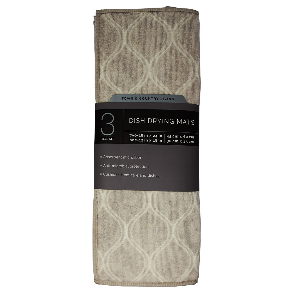 DISH DRYING MATS 3PC SET FIBER | 1382183