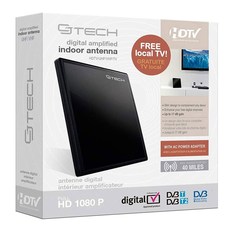 CJ TECH AMPLIFIED INDOOR ANTENNA WITH AC ADAPTOR UL/CUL | 72255
