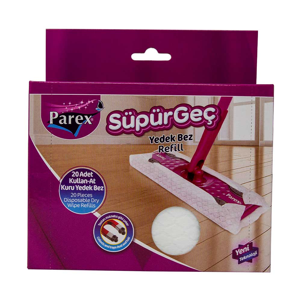 PAREX 20PC DISPOSABLE DRY WIPE REFILLS | PA-02-72