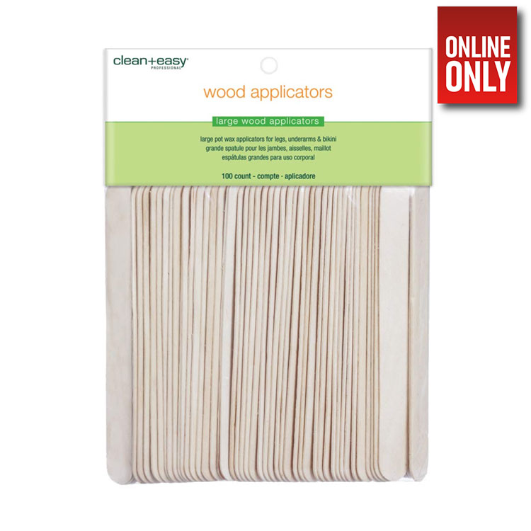 CLEAN & EASY LARGE (LEG) WOOD APPLICATOR STICKS - BODY (100 COUNT) | CELAST009