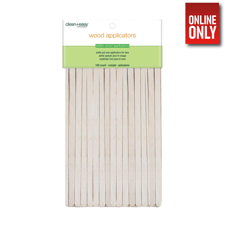 CLEAN & EASY PETITE WOOD APPLICATOR STICKS - EYEBROW (100 COUNT) | CEPETWST011