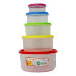 PRINCEWARE ROUND PLASTIC CONTAINER SET 5-PIECES | 5645-5
